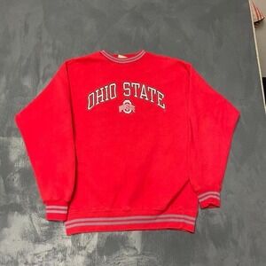 Vintage Ohio State Pullover Sweatshirt Men Large Red 1990s Red Oak